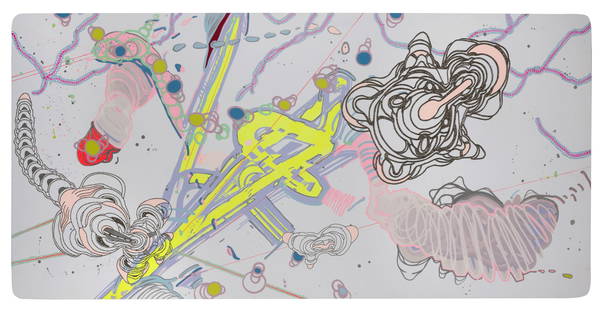 JEAN-LUC MOERMAN (born 1967) Champs d'impacts Mutants: JEAN-LUC MOERMAN (born 1967) Champs d'impacts Mutants 2003 Signé et daté au dos Technique mixte sur aluminium Getekend en gedateerd op de achterkant Gemengde techniek op aluminium Sig