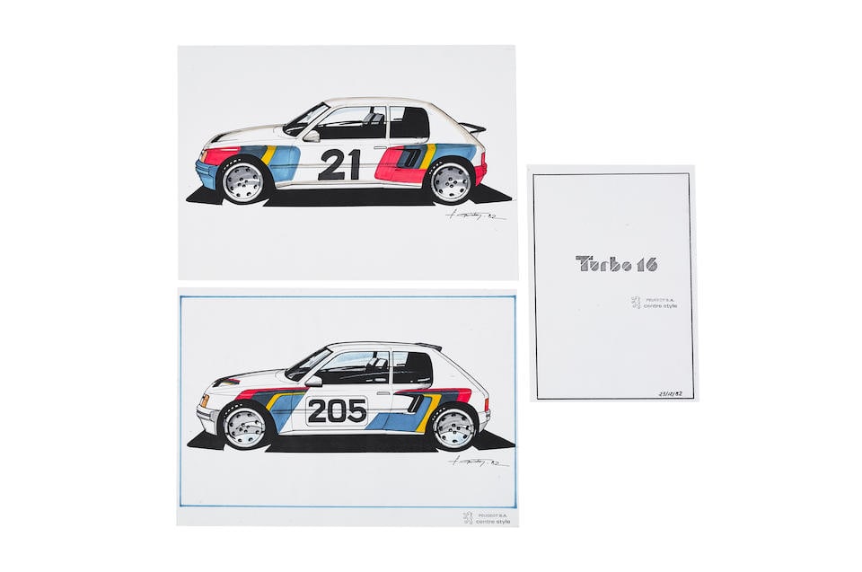 PEUGEOT 205 TURBO 16 GRAPHIC CONCEPT ARTWORKS  ((3)) (1 of 1)