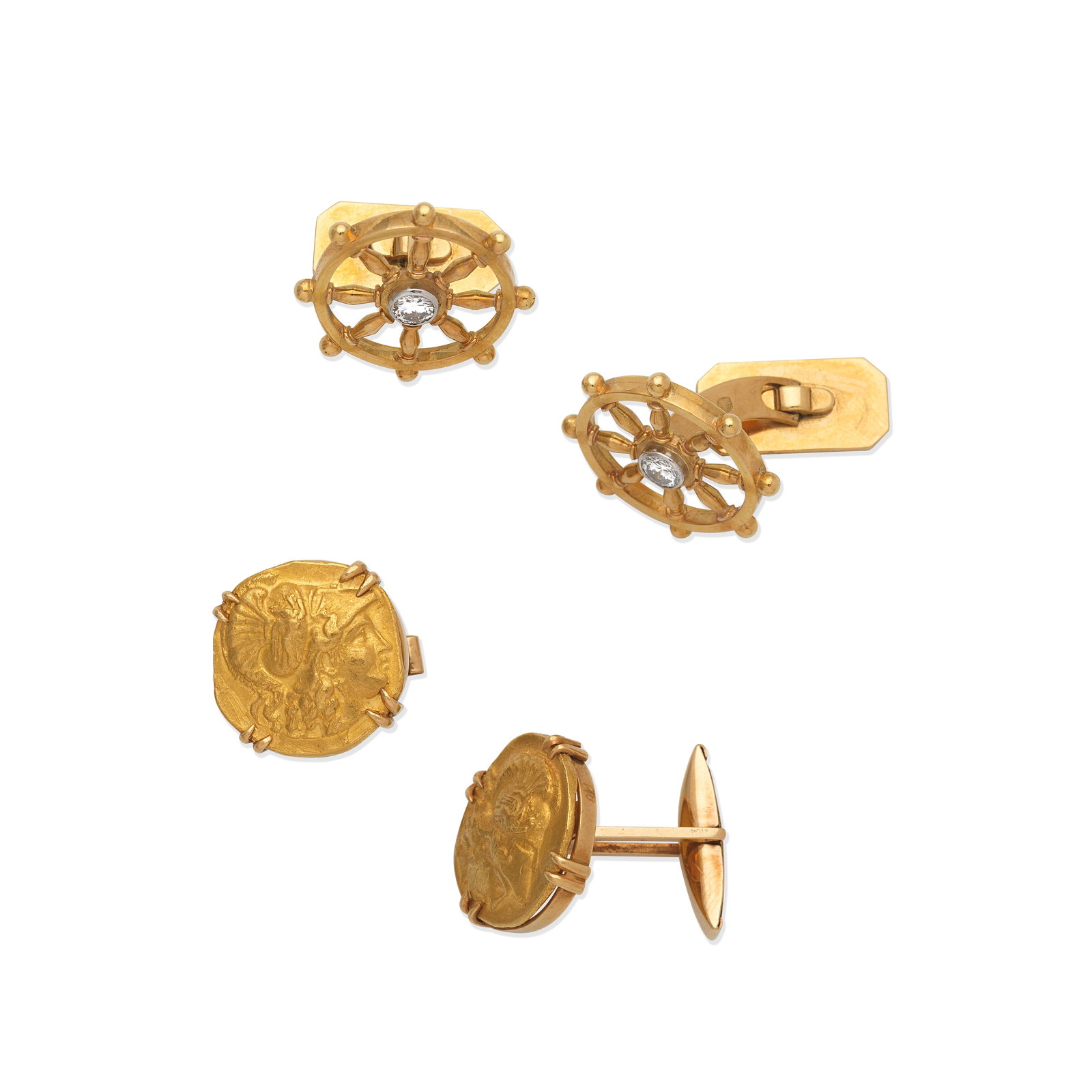 TWO PAIRS OF CUFFLINKS (2) (1 of 1)