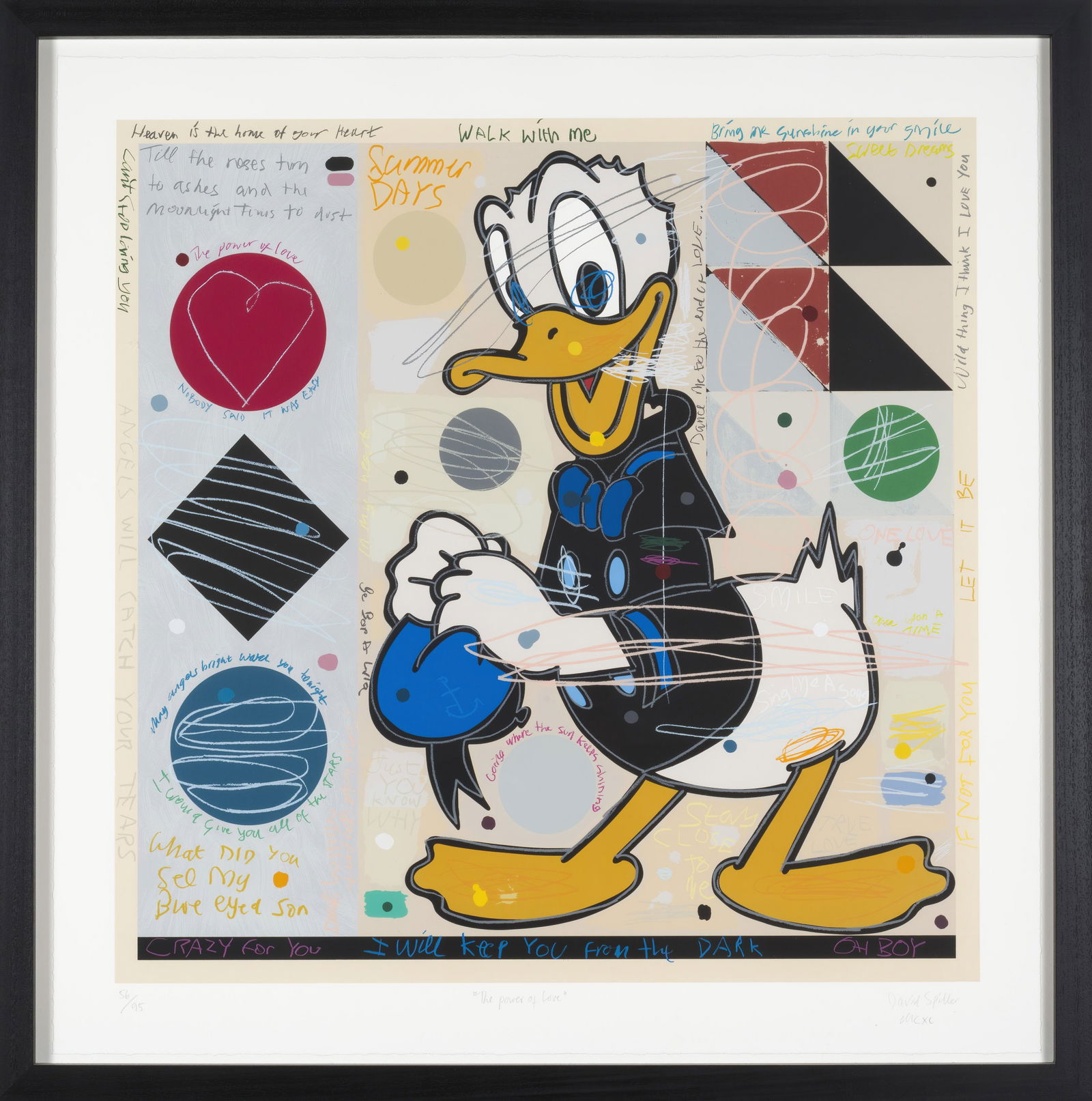 DAVID SPILLER (1942-2018) The power of love  Sérigraphie en couleurs. Signée dans la p... (1 of 1)