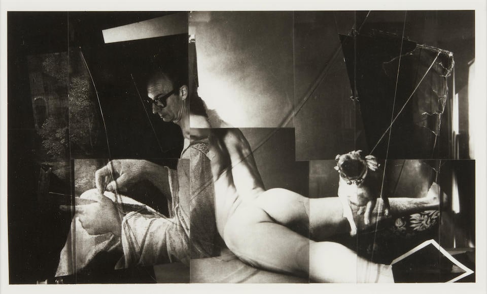 John O'Reilly (born 1930); Recliner and Spanish Dog;: John O'Reilly (born 1930) Recliner and Spanish Dog, 1991 Gelatin silver print, printed 1992; titled, numbered, and signed '...10/10 John O'Reilly' in pencil on the verso; framed. 5 1/2 x 9 3/8 in. (14