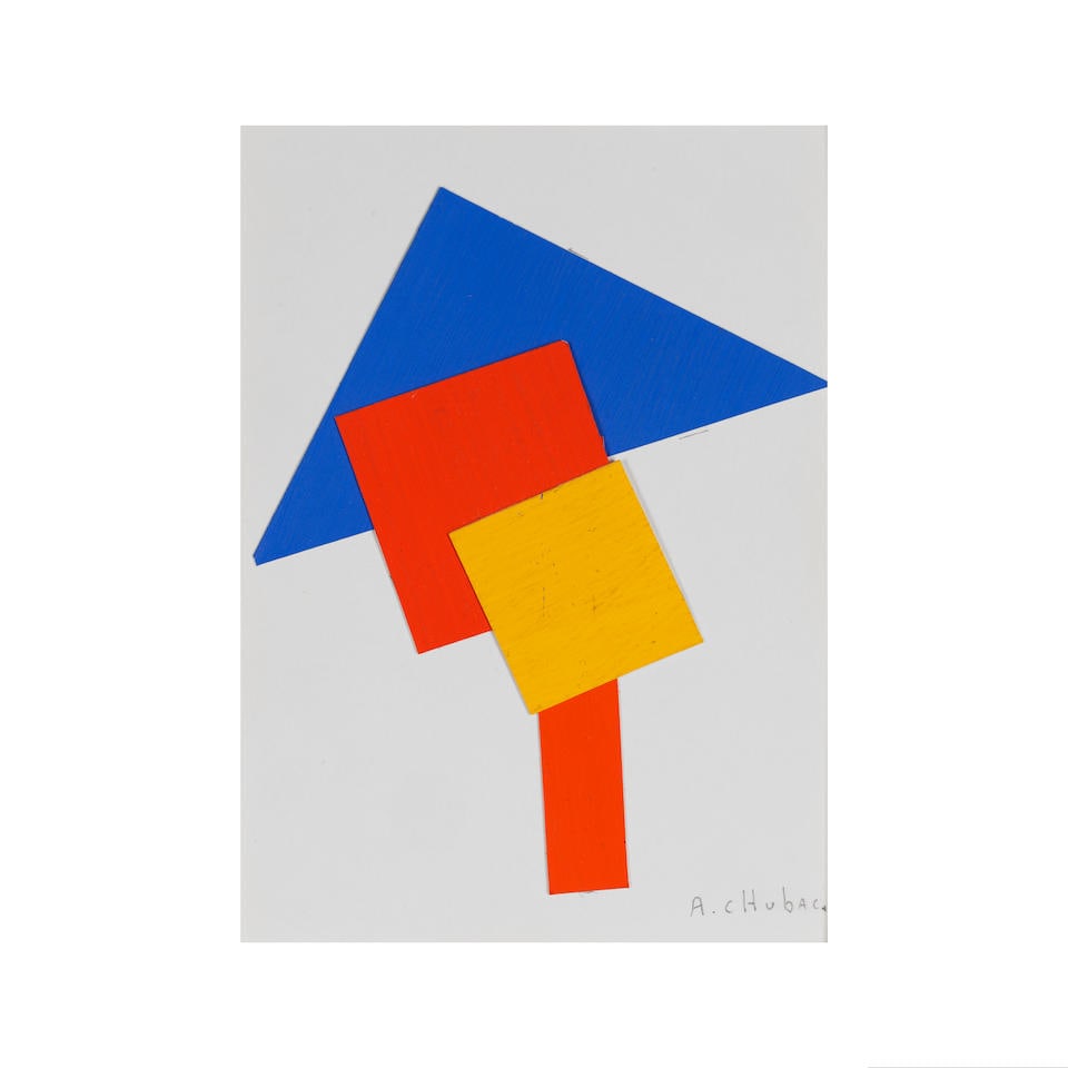 ALBERT CHUBAC (1925-2008) Sans titre (deux œuvres): ALBERT CHUBAC (1925-2008) Sans titre (deux œuvres) (I) signé acrylique, collage et mine de plomb sur papier signed acrylic, collage and graphite on paper 19.2 x 15.9 cm. 7 9/16 x 6 1/4 in. (