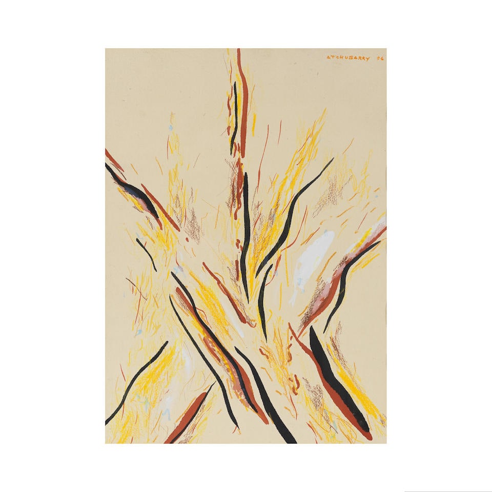 PABLO ATCHUGARRY (N. 1954) Sans titre 1996: PABLO ATCHUGARRY (N. 1954) Sans titre 1996 signé et daté 96 gouache et pastel sur papier signed and dated 96 gouache and pastel on paper 47 x 33.5 cm. 18 1/2 x 13 3/16 in. Footnotes: L'authe