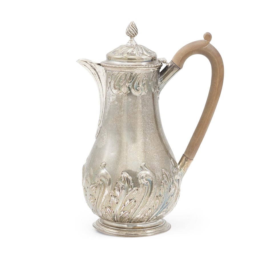 AN ENGLISH STERLING SILVER BALUSTER FORM MILK JUG by John & Frank Pairpoint, London, 1905 (1 of 1)