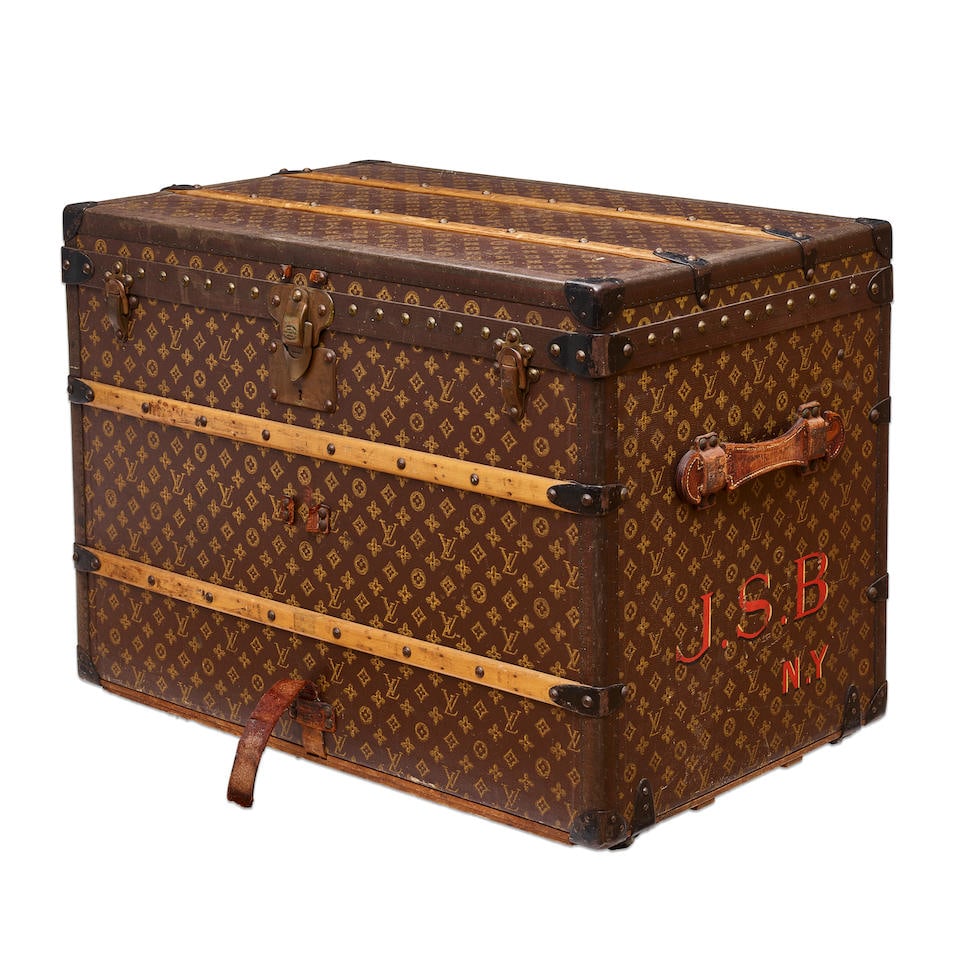 A LOUIS VUITTON MONOGRAM CANVAS TRUNKCirca 1910 (1 of 2)