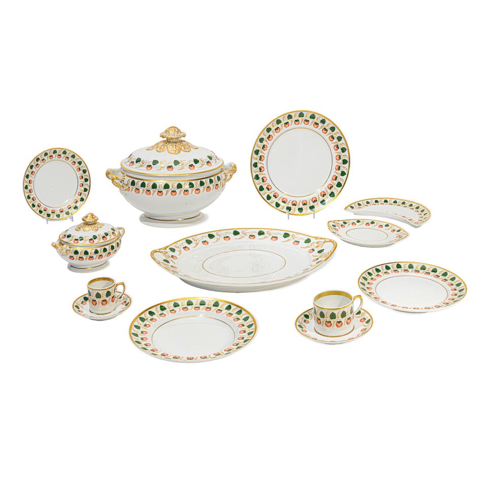 A VISTA ALEGRE PORCELAIN DINNER SERVICEPortugal, retailed by Mottahdeh, 20th century (1 of 1)