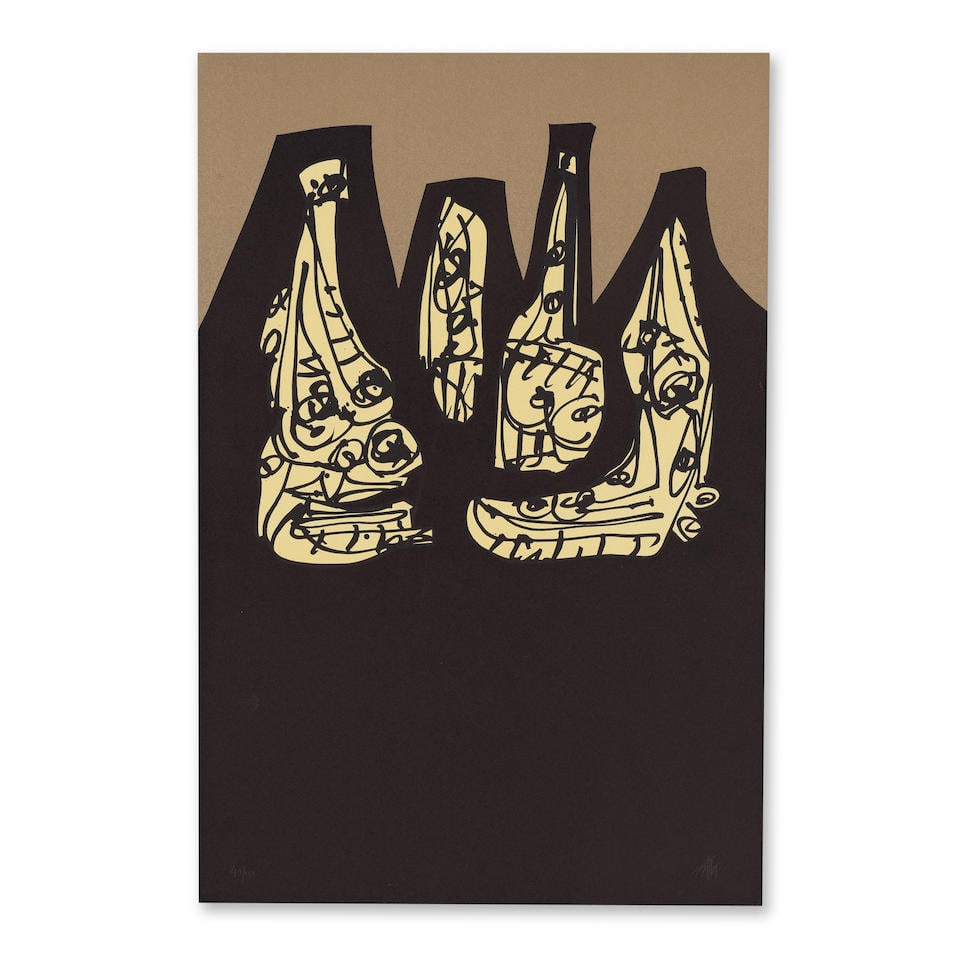 ANTONIO SAURA (1930-1998) Si Mi La Ré, 1991 (Cramer, 561)Lithographie en couleurs sur v...: ANTONIO SAURA (1930-1998) Si Mi La Ré, 1991 (Cramer, 561) Lithographie en couleurs sur vélin Signée et numérotée 42/100 60 x 40 cm Colour lithograph on vellum, signed and numb