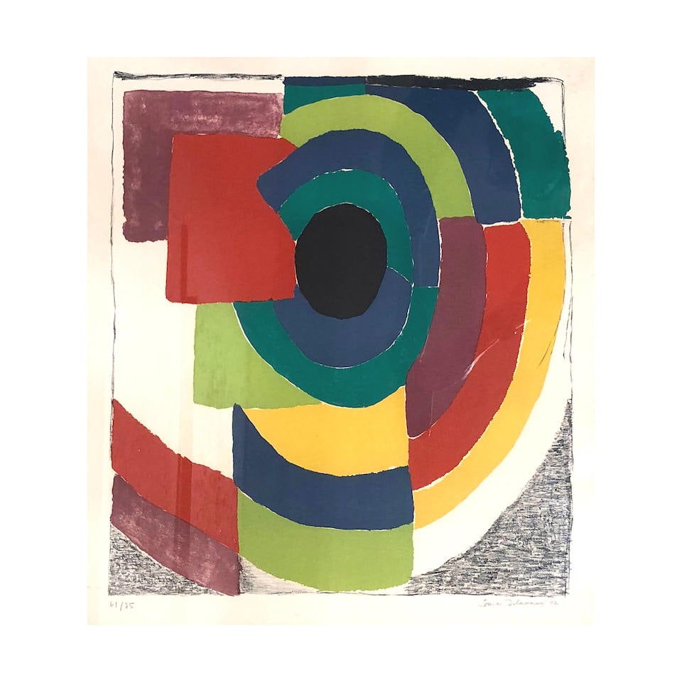 SONIA DELAUNAY (1885-1979) Syncope, Circa 1970 Lithographie en couleurs sur vélinSigné... (1 of 2)