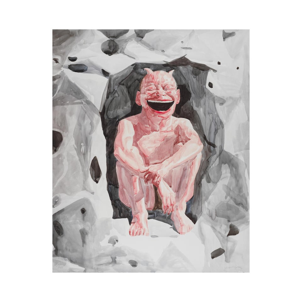 YUE MINJUN (Né en 1962) Untitled (Smile-ism No.26), 2006 Lithographie en couleurs Signé...: YUE MINJUN (Né en 1962) Untitled (Smile-ism No.26), 2006 Lithographie en couleurs Signée et numérotée 19/45 89 x 110 cm Print realised with Keith Haring Fondation for a cartoon for