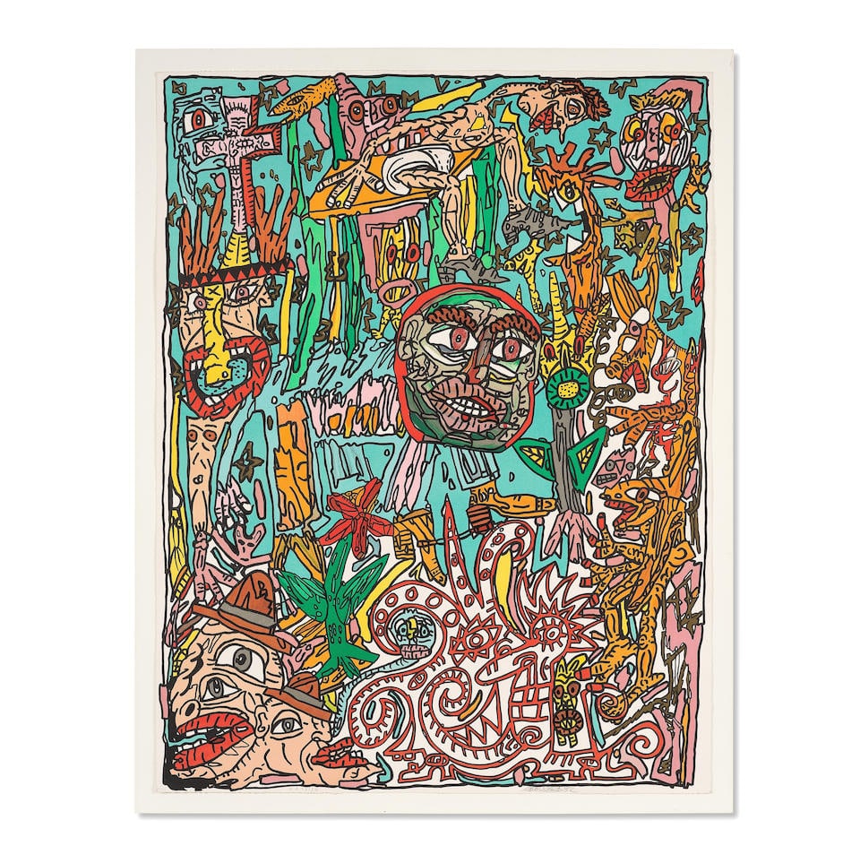 ROBERT COMBAS (NE EN 1957) L'homme animal, 1991 Lithographie en couleurs sur vélin Sign...: ROBERT COMBAS (NE EN 1957) L'homme animal, 1991 Lithographie en couleurs sur vélin Signée, datée et justifiée 'HC 2/30' (en dehors de l'édition numérotée à 100