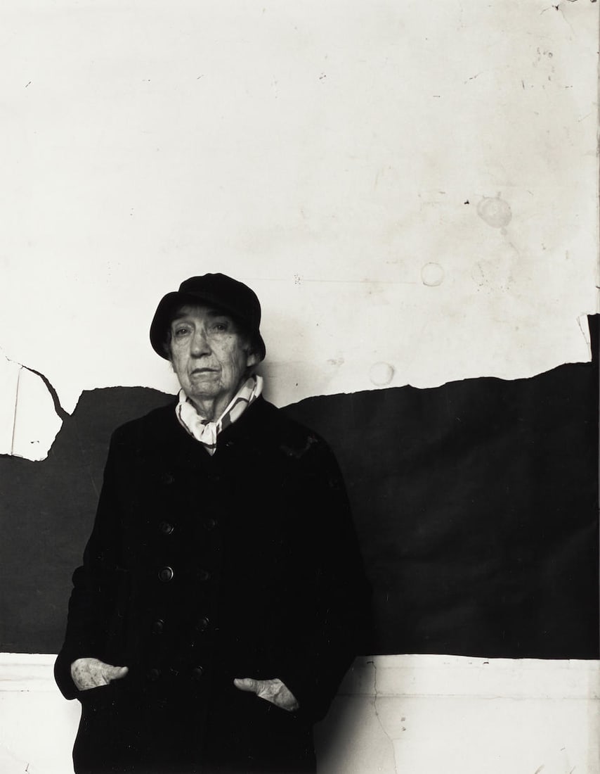 Arnold Newman (1918-2006); 'Berenice Abbott, New York City';: Arnold Newman (1918-2006) 'Berenice Abbott, New York City', 1986 Gelatin silver print, printed later; signed, titled, and dated in pencil in the margin, the photographer's copyright and reproduction l