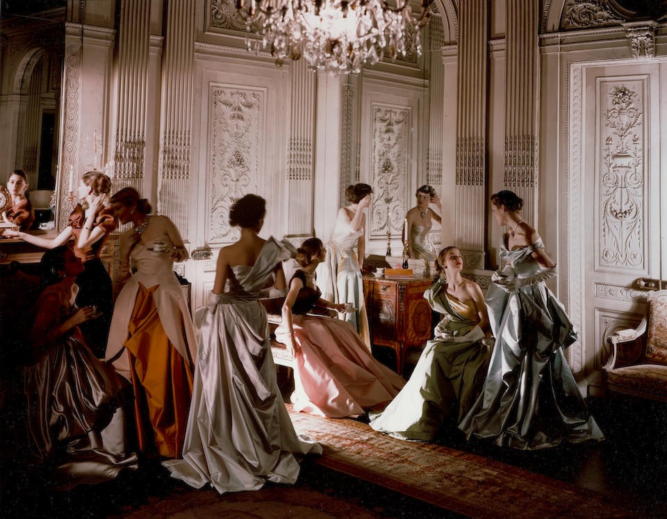 Cecil Beaton (1904-1980); Charles James Dresses;: Cecil Beaton (1904-1980) Charles James Dresses, 1948 Cibachrome print, printed posthumously in 2001; the Cecil Beaton / Sotheby's credit stamp, with title, date, annotations, and print number '#11' in