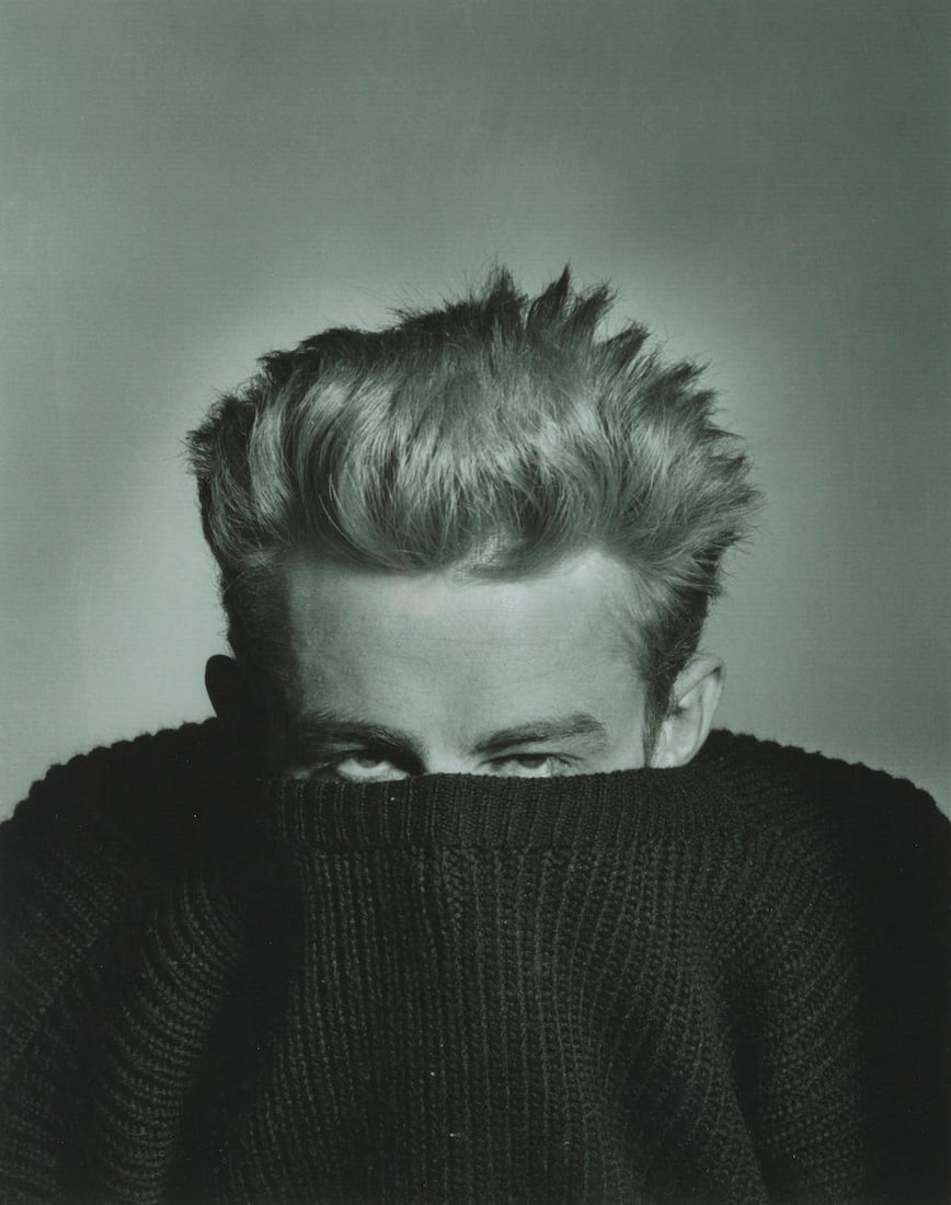 Phil Stern (1919-2014); 'James Dean';: Phil Stern (1919-2014) 'James Dean', 1955 Gelatin silver print, printed later; signed, titled, and dated in ink on the reverse, framed. 12 x 9 1/2 in. (30.4 x 24.1 cm.) sheet 14 x 11 1/2 in. (35.6 x 2