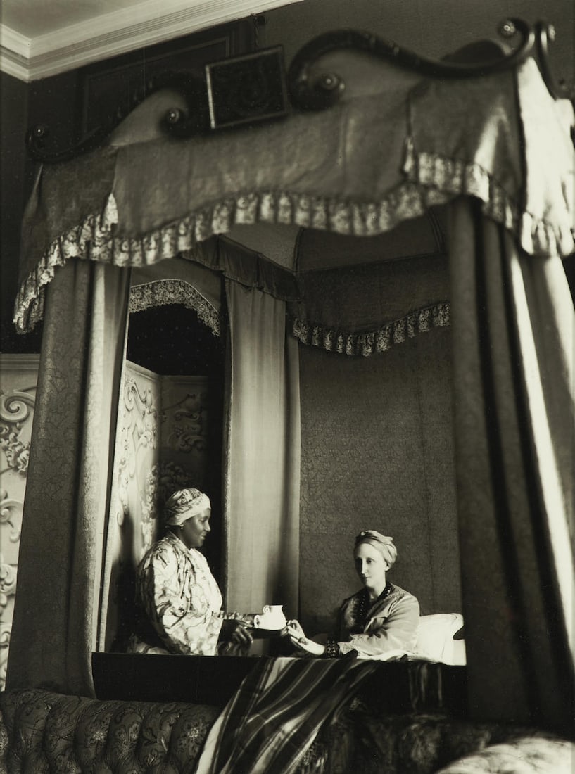 Cecil Beaton (1904-1980); Edith Sitwell Receiving Breakfast in Bed;: Cecil Beaton (1904-1980) Edith Sitwell Receiving Breakfast in Bed, 1930 Gelatin silver print, printed posthumously in 1998; flush-mounted, the Cecil Beaton / Sotheby's credit stamp, with title, date,