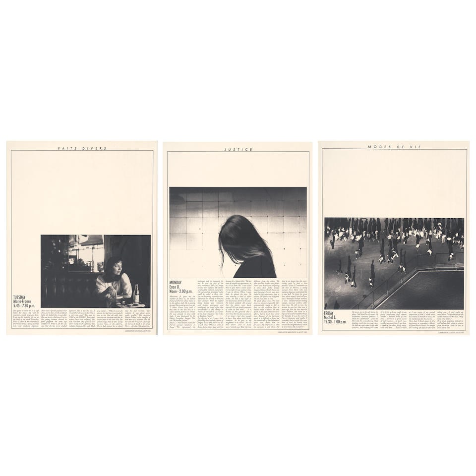 Sophie Calle (born 1953); The Address Book;: Sophie Calle (born 1953) The Address Book, 2009 (Los Angeles: Gemini G.E.L., 2009) a portfolio of 28 prints, each with image and text, plus one etching with gold leaf, one blind embossment and one 5-c