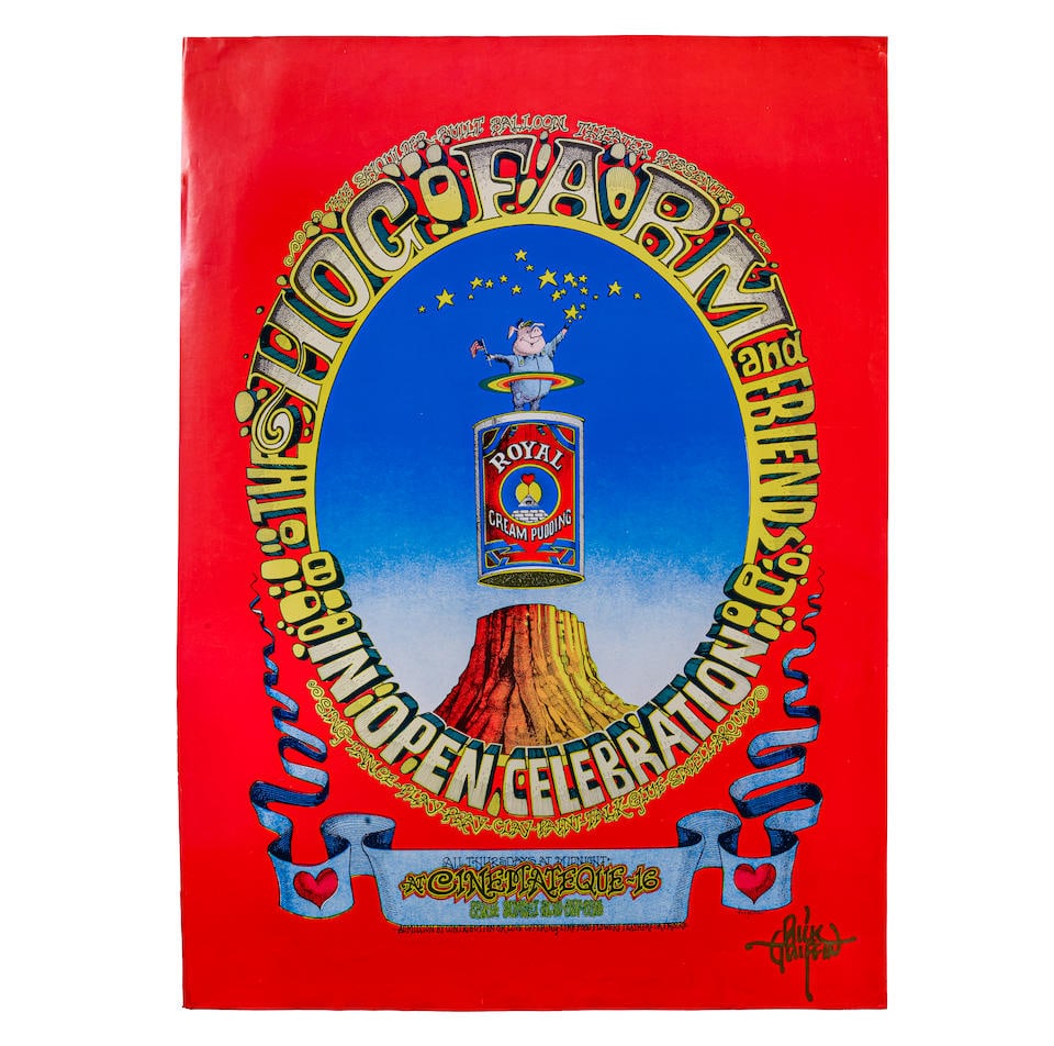 AOR-2.358 Hog Farm Rick Griffin Signed Poster. (1 of 1)