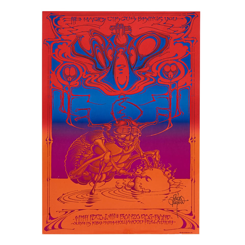 AOR-3.65 The Who Hollywood Palladium Concert Poster Signed by Rick Griffin. (1 of 1)