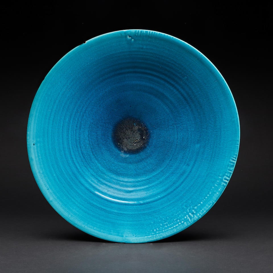 Jean Besnard (1889-1958) Grand plat 'Exposition des Arts décoratifs' 1925Signé 'Jean B...: Jean Besnard (1889-1958) Grand plat 'Exposition des Arts décoratifs' 1925 Signé 'Jean Besnard 1925', en céramique émaillée H: 12cm.(13 3/4in.); D: 54cm.(12 5/8in.). A signed l