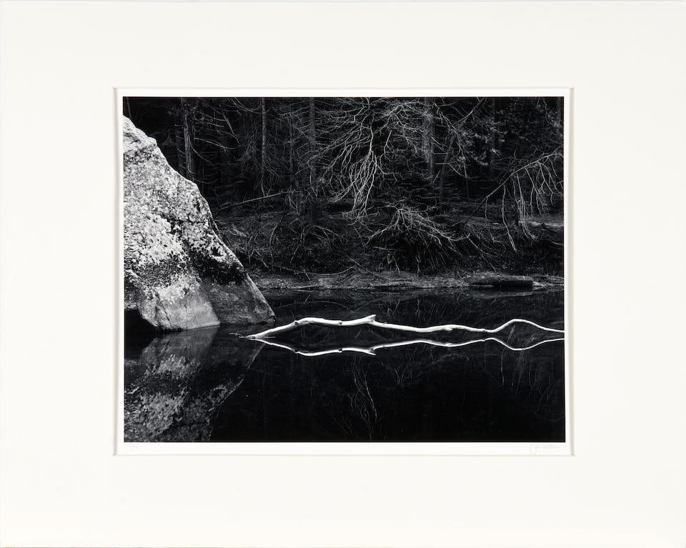 JOHN SEXTON (AMERICAN, BORN 1953) WHITE BRANCH, MERCED RIVER, YOSEMITE VALLEY, CALIFORNIA, 1974: JOHN SEXTON (AMERICAN, BORN 1953) WHITE BRANCH, MERCED RIVER, YOSEMITE VALLEY, CALIFORNIA, 1974 • Gelatin silver print, printed 1981 • Signed and dated '1974...John Sexton' in pencil on th