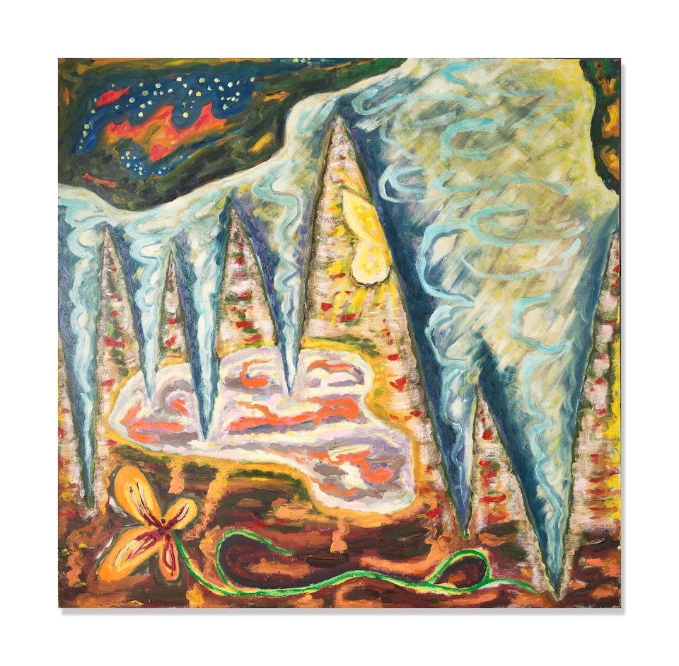 GREGORY AMENOFF (B. 1948) The Force That Through the Green Fuse Drives the Flower IV 1997: GREGORY AMENOFF (B. 1948) The Force That Through the Green Fuse Drives the Flower IV 1997 signed, titled and dated 97 on the reverse oil on canvas 80 by 82 in. 203.2 by 208.3 cm. Footnotes: Provenance