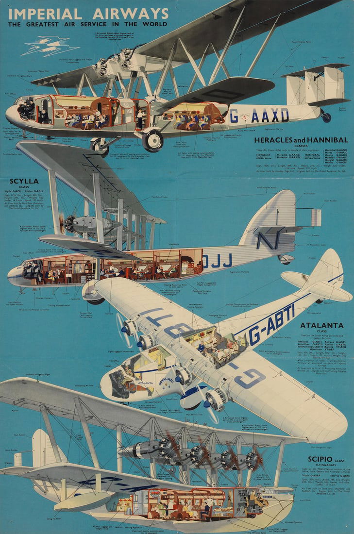 ANONYMOUS IMPERIAL AIRWAYS, Heracles & Hannibal, Scylla, Atalanta, Scipio (1 of 2)