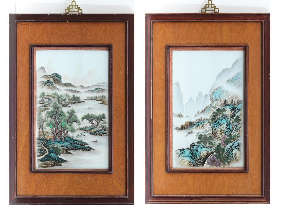 A pair of Chinese porcelain plaques 20th century (1 of 5)