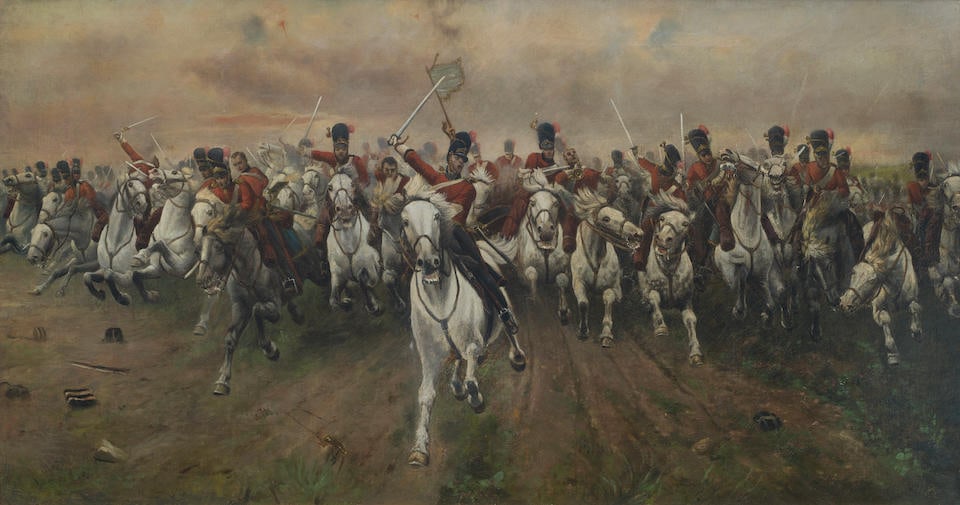 After Lady Elizabeth Butler, late 19th/early 20th Century 'Scotland Forever! (1 of 3)