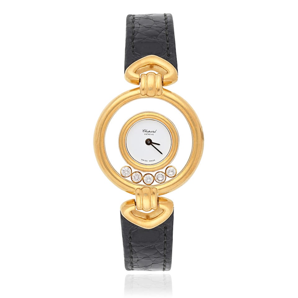 Chopard. An 18K gold diamond set quartz wristwatch  Happy Diamonds , Ref: 20/5451, Purchased 4th... (1 of 6)