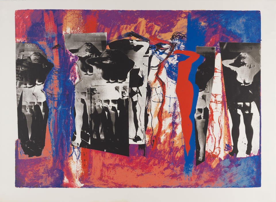 John Piper C.H. (British, 1903-1992) Eye and Camera: Multifigure; Eye and Camera: Claret and Blu...: John Piper C.H. (British, 1903-1992) Eye and Camera: Multifigure; Eye and Camera: Claret and Blue (Levinson 212; 235) Two screenprints in colours, 1972-73, on wove paper, L.235 signed in pencil, two p