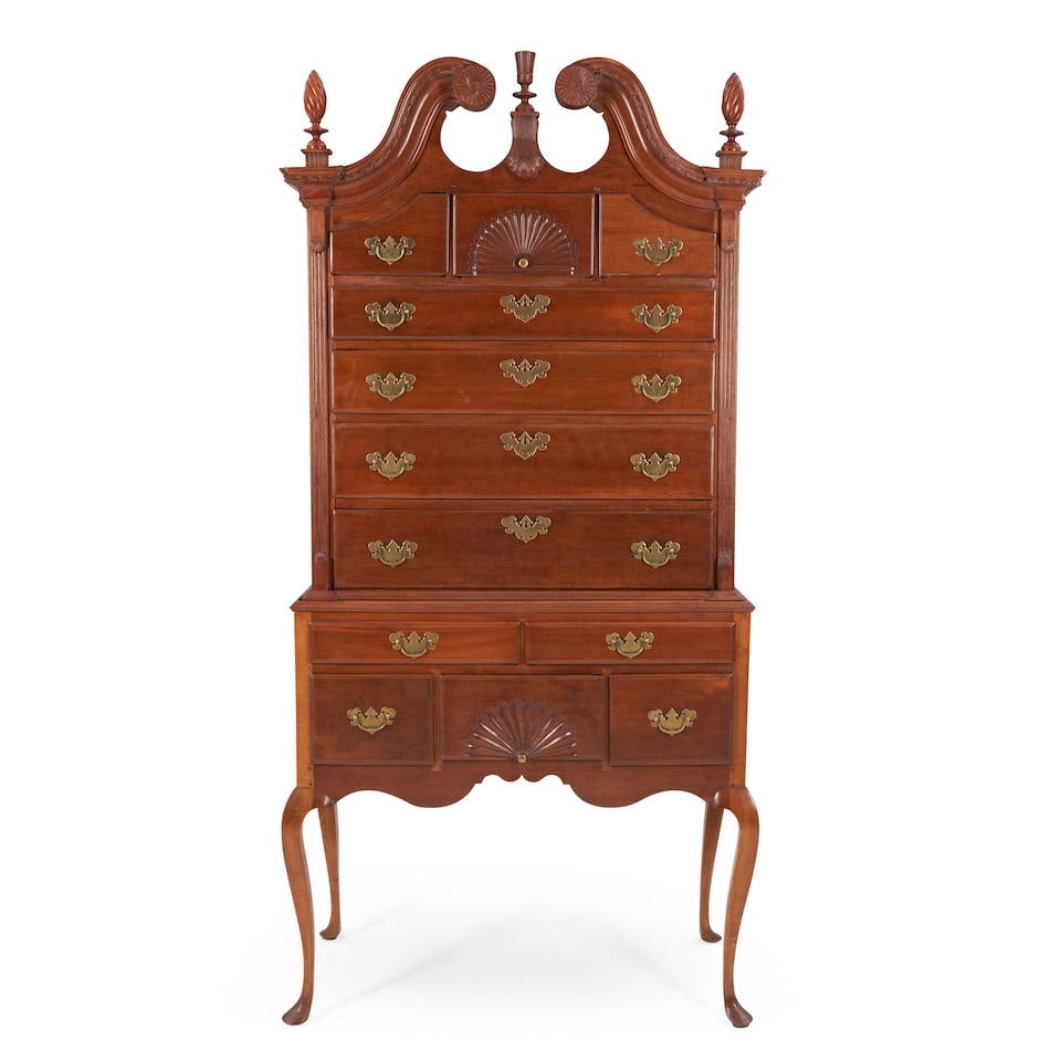 Chippendale Cherry High Chest of Drawers, Connecticut River Valley, late 18th century. (1 of 1)