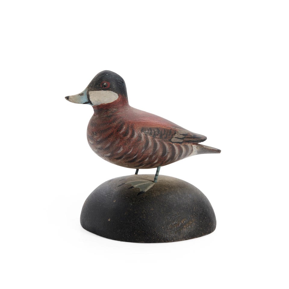 Carved Polychrome Ruddy Duck Figure, A. Elmer Crowell (1862-1952), East Harwich, Massachusetts, ... (1 of 4)