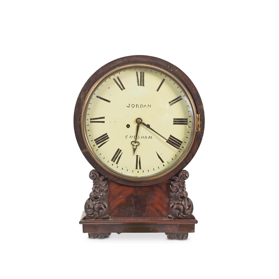 A William Iv/early Victorian Mahogany Wall Clock The Later Painted Dial ...