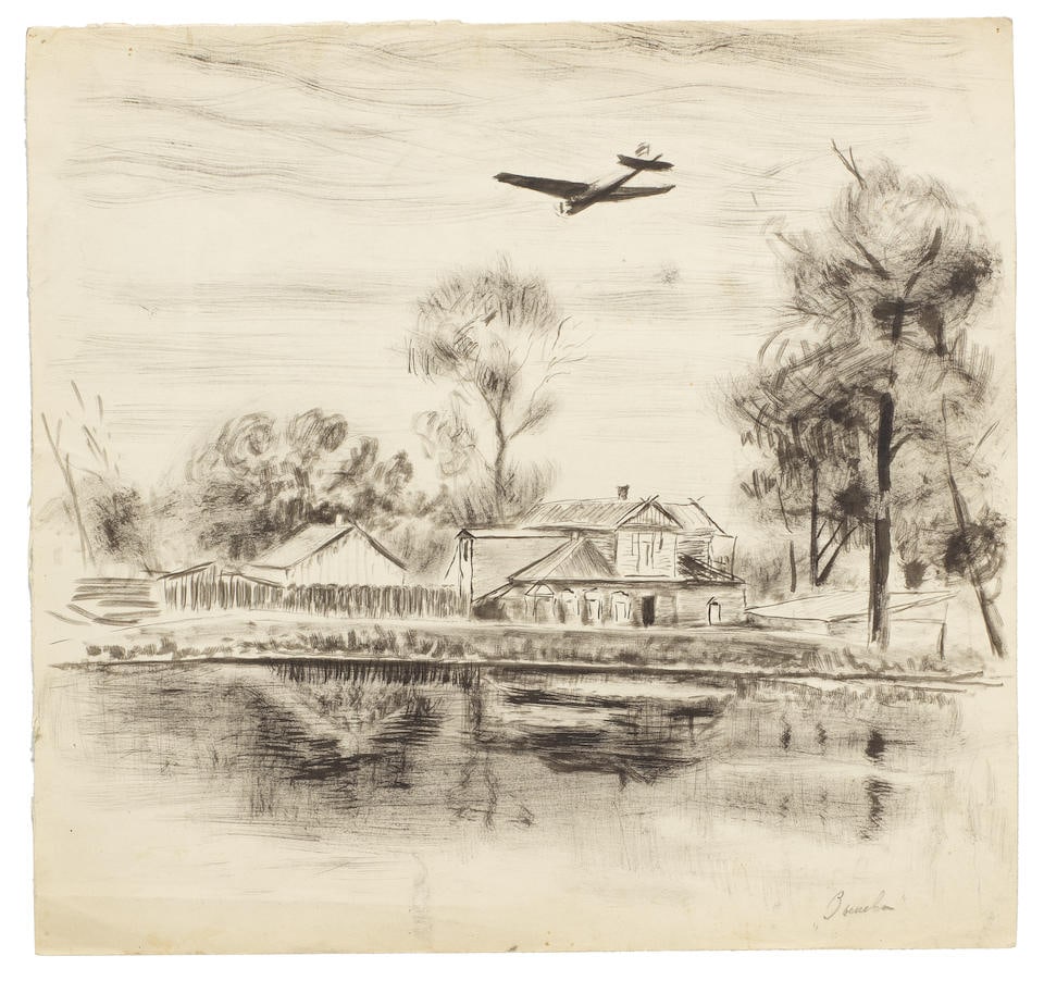 Alexander Konstantinowitsch Burykin (Russian, 1901-1987) Zikovo Village unframed (1 of 1)