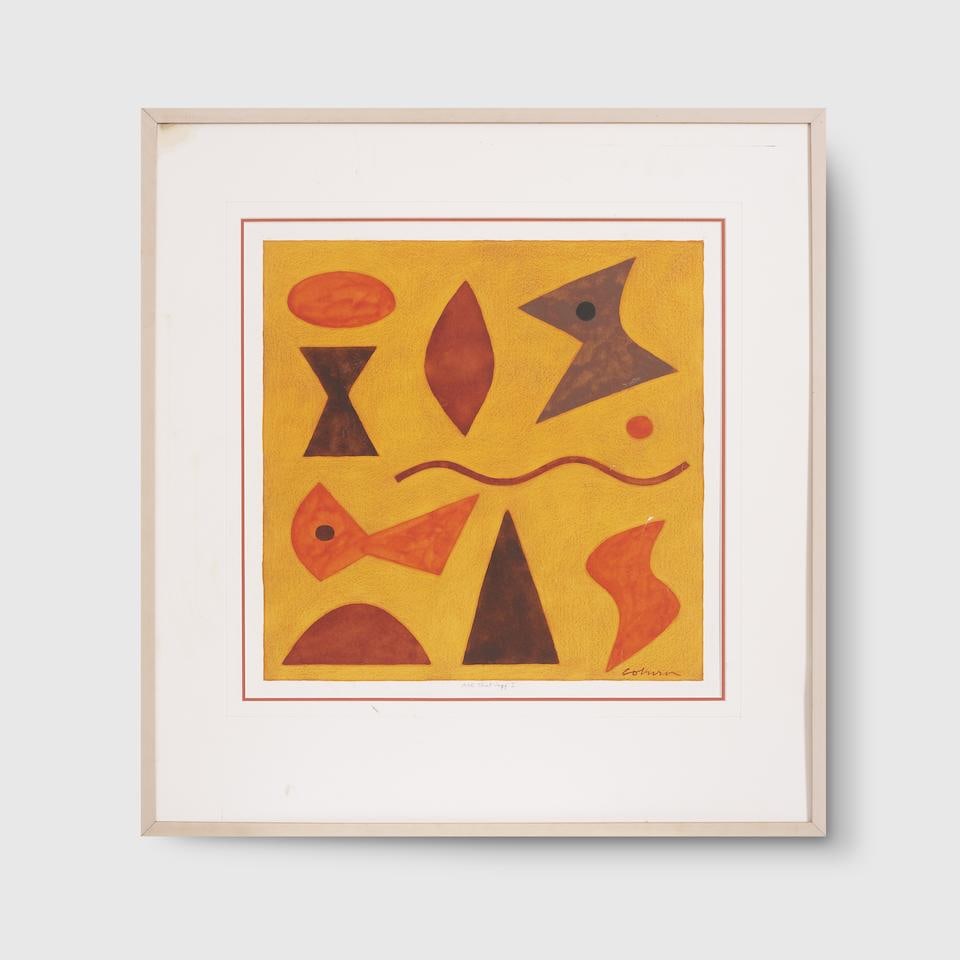 John Coburn (1925-2006) All that Jazz, I: John Coburn (1925-2006) All that Jazz, I titled lower centre: 'All That Jazz I' signed lower right: 'Coburn' gouache on paper 54.0 x 54.0cm (21 1/4 x 21 1/4in). Footnotes: PROVENANCE Private collectio