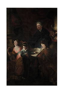 Attributed to William Home Lizars (British, 1788-1859) The Earl of Buchan at the orchestra, Corr...: Attributed to William Home Lizars (British, 1788-1859)The Earl of Buchan at the orchestra, Corri's Rooms, Edinburgh, March 12 1808 oil on canvas 235 x 152cm (92 1/2 x 59