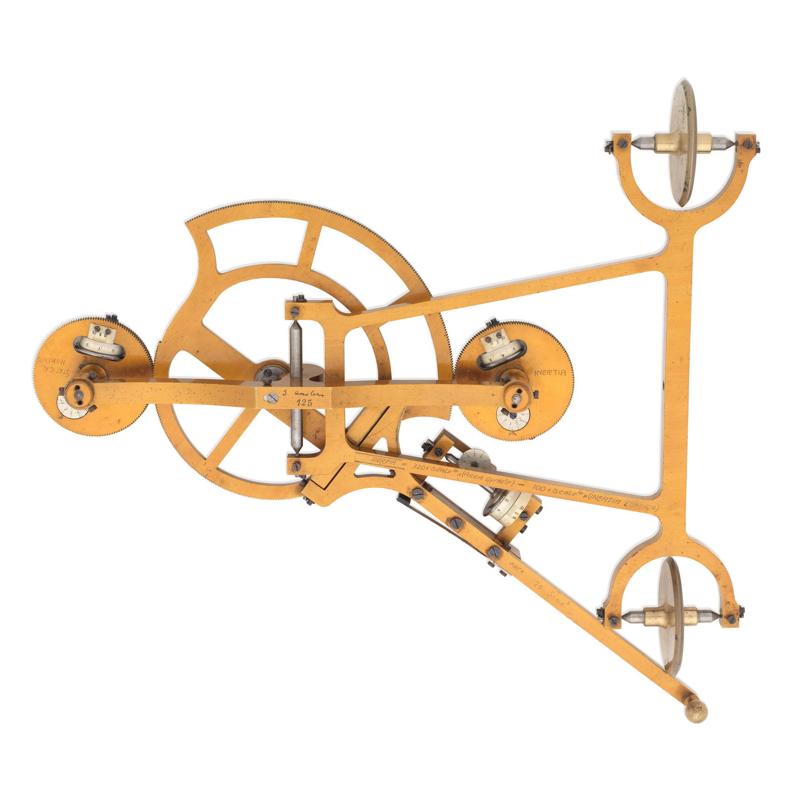 An Amsler No. 3 Lacquered Brass Mechanical Integrator, English, late 19th century, (1 of 1)