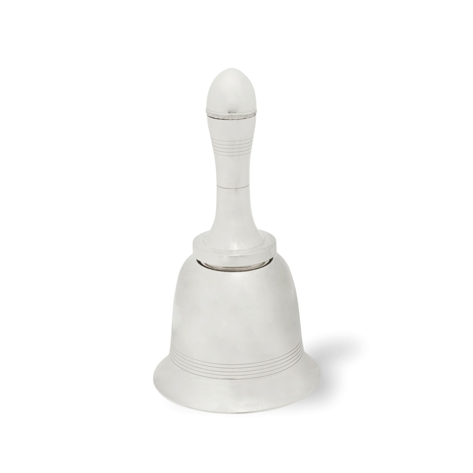 A novelty silver-plated 'bell' cocktail shaker Hukin & Heath, circa 1930, also stamped 3447 MADE... (1 of 1)