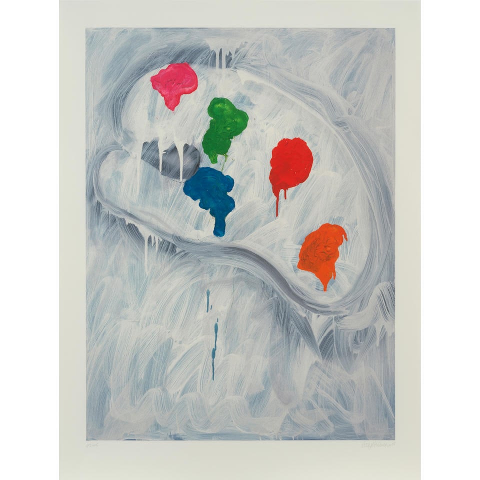 Mary Heilmann (born 1940); Ghost Palette;: Mary Heilmann (born 1940) Ghost Palette, 2008 Archival inkjet print in colors on wove paper, signed in pencil, dated and numbered 42/45 (there were also 20 artist's proofs), with full margins, framed.