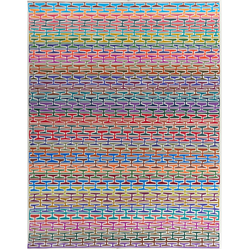James Siena (born 1957); Forty-Six Combs;: James Siena (born 1957) Forty-Six Combs, 2008 Screenprint in colors on wove paper, signed in pencil, dated and numbered 'Project Proof 2/3' (aside from the edition of 28), published by Brand X Project