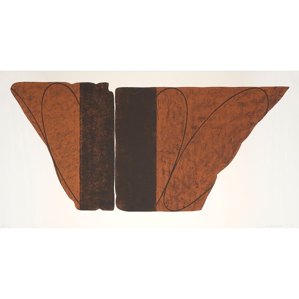 Robert Mangold (born 1937); Untitled Large Fragment;: Robert Mangold (born 1937) Untitled Large Fragment (Senior/Shopmaker 2001.01), 1999-2001 Lithograph in colors on wove paper, signed in pencil, dated '99-01' and numbered 'AP 11/12' (an artist's proof,