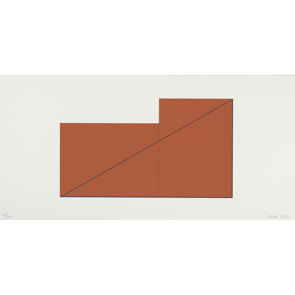 Robert Mangold (born 1937); One Plate, from A Book of Silk Screen Prints: Multiple Panel Paintin...: Robert Mangold (born 1937) One Plate, from A Book of Silk Screen Prints: Multiple Panel Paintings, 1973-1976 (Senior/Shopmaker 1977.02.05; Parasol RM12.05), 1992 Screenprint in colors on Fabriano pape