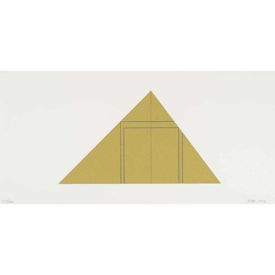 Robert Mangold (born 1937); One Plate, from A Book of Silk Screen Prints: Multiple Panel Paintin...: Robert Mangold (born 1937) One Plate, from A Book of Silk Screen Prints: Multiple Panel Paintings, 1973-1976 (Senior/Shopmaker 1977.02.08; Parasol RM12.08), 1992 Screenprint in colors on Fabriano pape