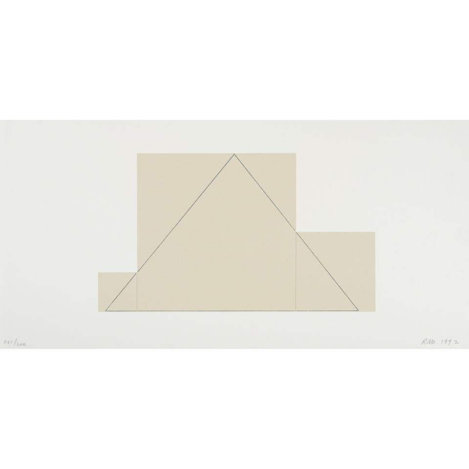 Robert Mangold (born 1937); One Plate, from A Book of Silk Screen Prints: Multiple Panel Paintin...: Robert Mangold (born 1937) One Plate, from A Book of Silk Screen Prints: Multiple Panel Paintings, 1973-1976 (Senior/Shopmaker 1977.02.09; Parasol RM12.09), 1992 Screenprint in colors on Fabriano pape