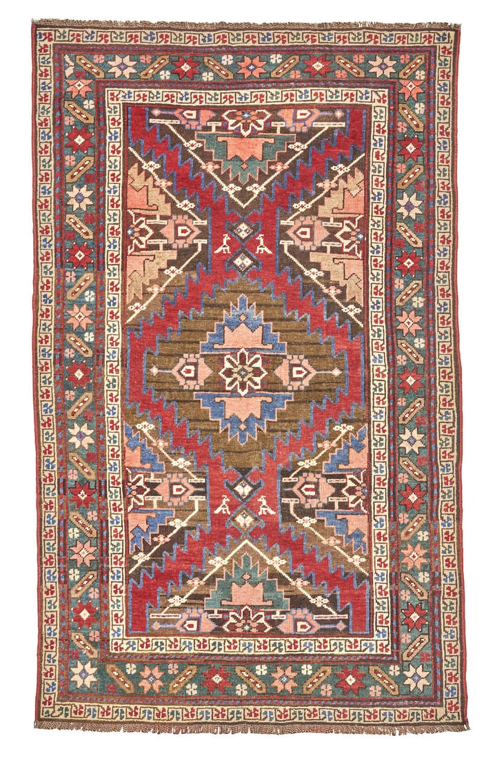 Caucasian Karabaugh Rug Caucasus 3 ft. 5 in. x 5 ft. 8 in. (1 of 3)