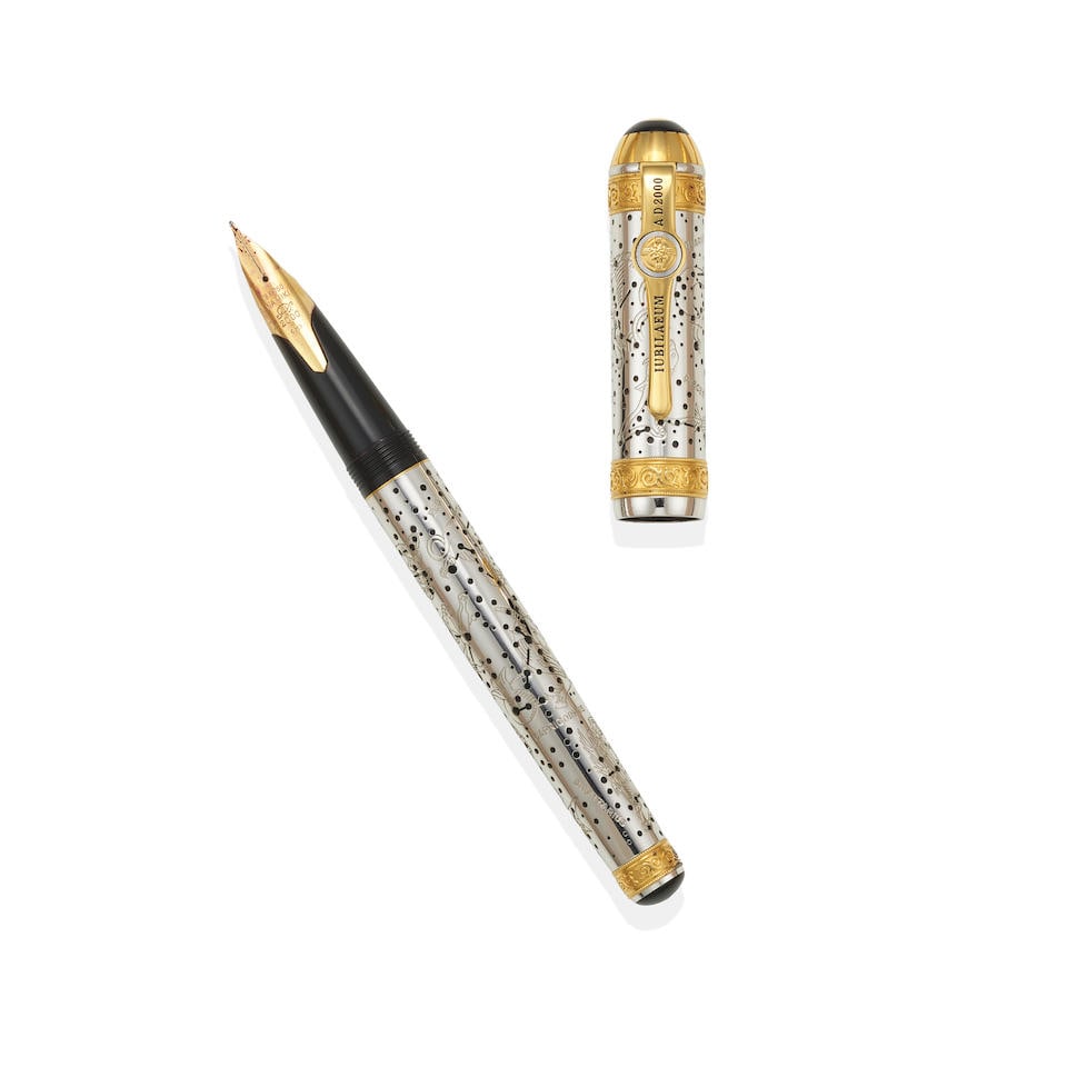 PILOT NAMIKI. A LIMITED EDITION SILVER FOUNTAIN PEN (1 of 1)