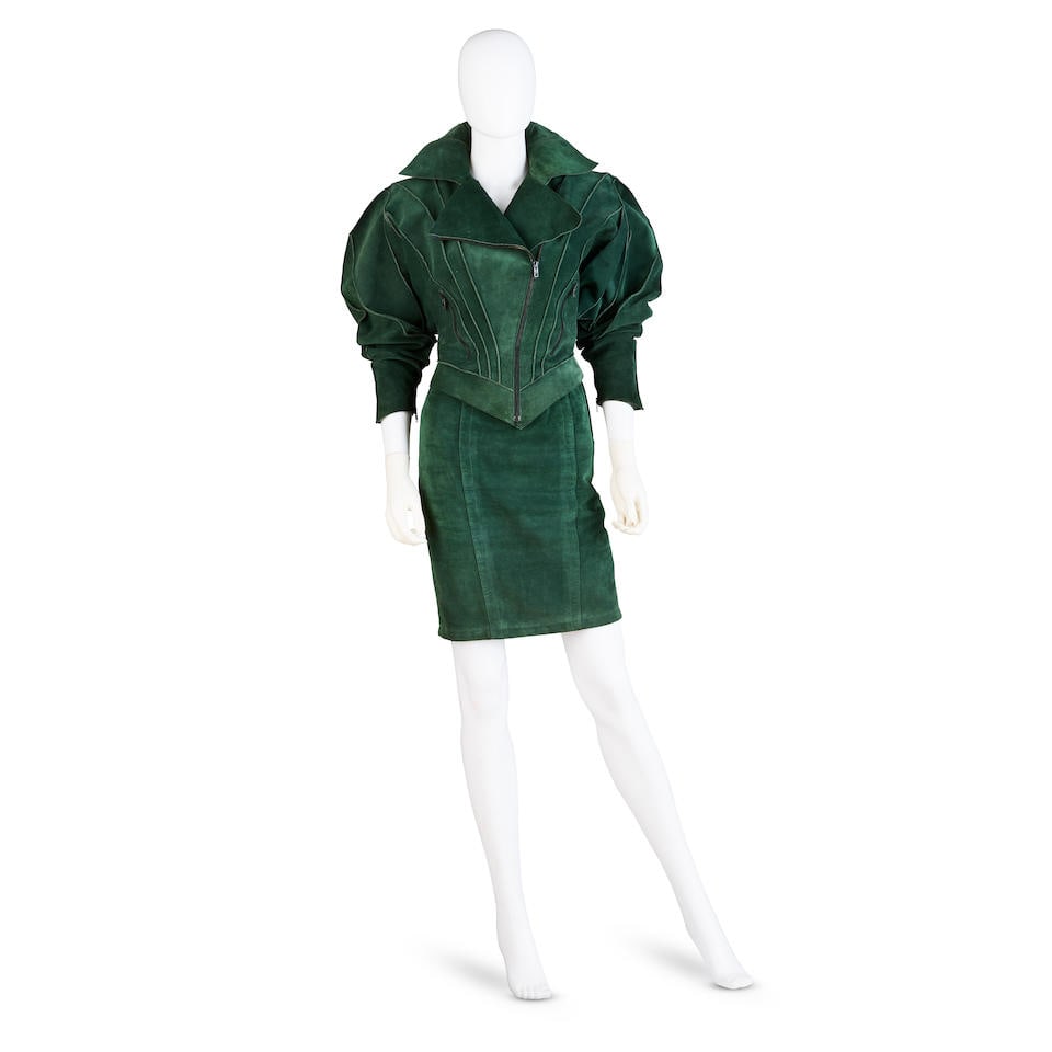 THIERRY MUGLER: SUEDE MOTO ENSEMBLE (1 of 3)