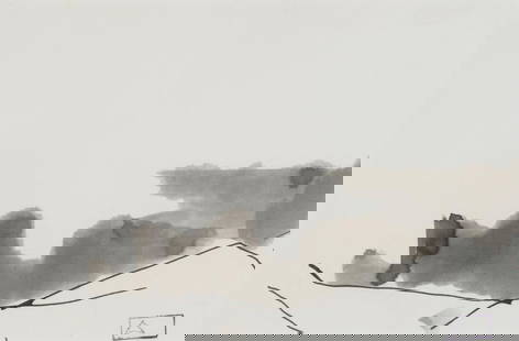 ANDRE WILLEQUET (1921-1998) Sans titre: ANDRE WILLEQUET (1921-1998) Sans titre Cachet de la signature en bas à droite Encre et lavis d'encre sur papier Stempel van de handtekening rechtsonder Inkt en gewassen inkt op papier Signature s