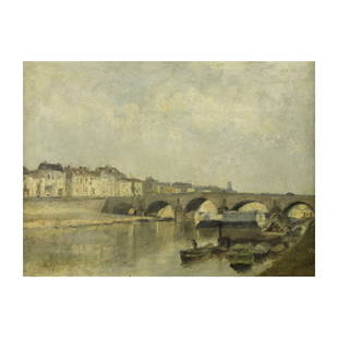 Stanislas Lépine (Caen 1835-1892 Paris) Le Pont Marie: Stanislas Lépine (Caen 1835-1892 Paris) Le Pont Marie signé 'S. Lépine' (en bas à gauche) huile sur toile signed 'S. Lépine' (lower left) oil on canvas 24.3 x 32.7cm (9 9/16<