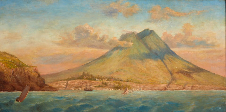 CHARLES DEWOLF BROWNELL (American, 1822-1909) Island of St. Eustatius (24 x 48 1/16 in (61.0 x 1... (1 of 4)