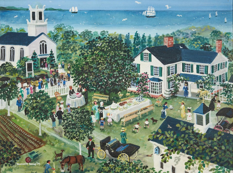 MAXWELL MAYS (American, 1918-2009) Summer Fête (18 x 24 in (45.7 x 61.0 cm)29 1/2 X 23 1/2 ... (1 of 4)